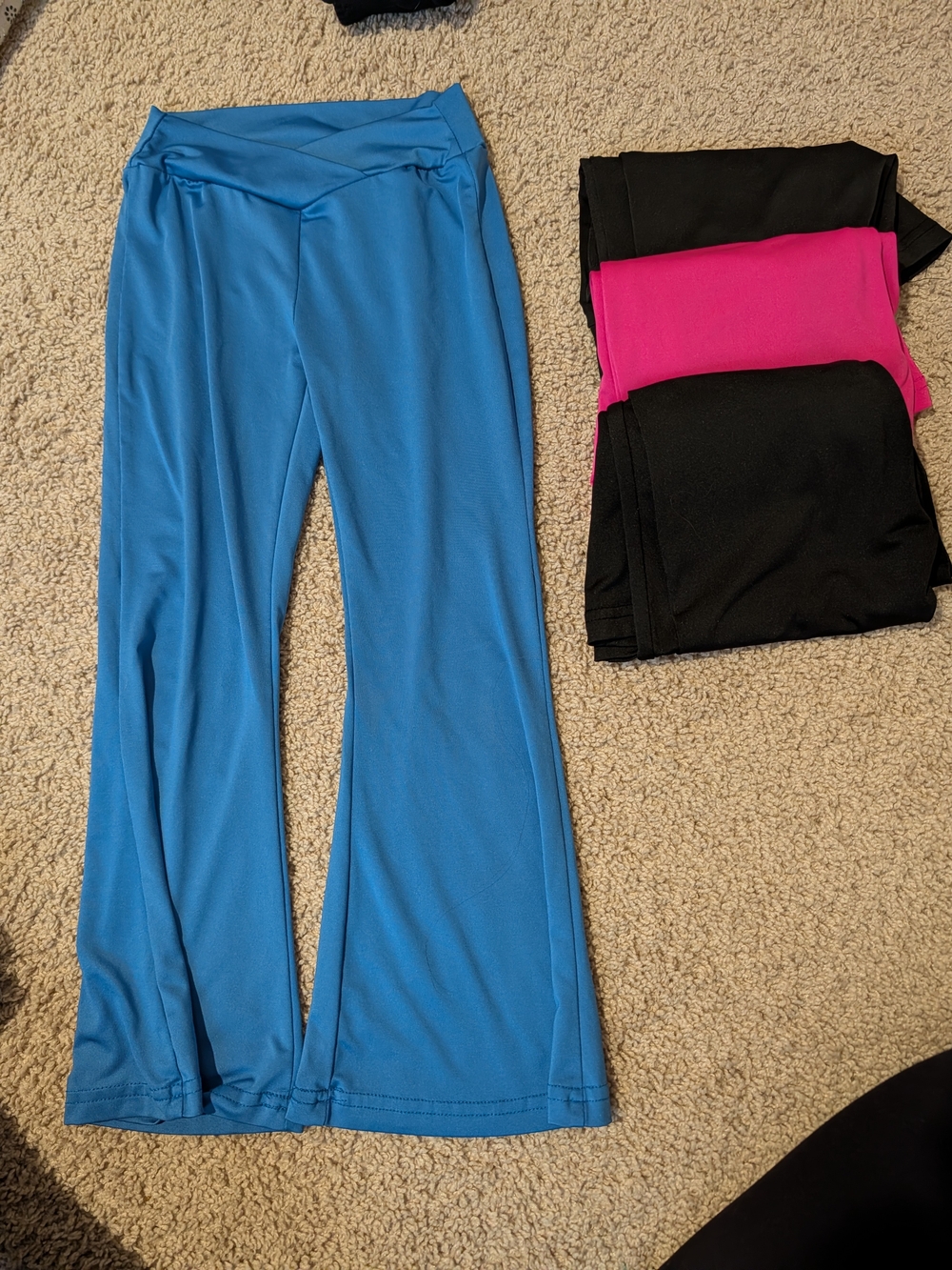 Girl's Blue Flare Yoga Pants